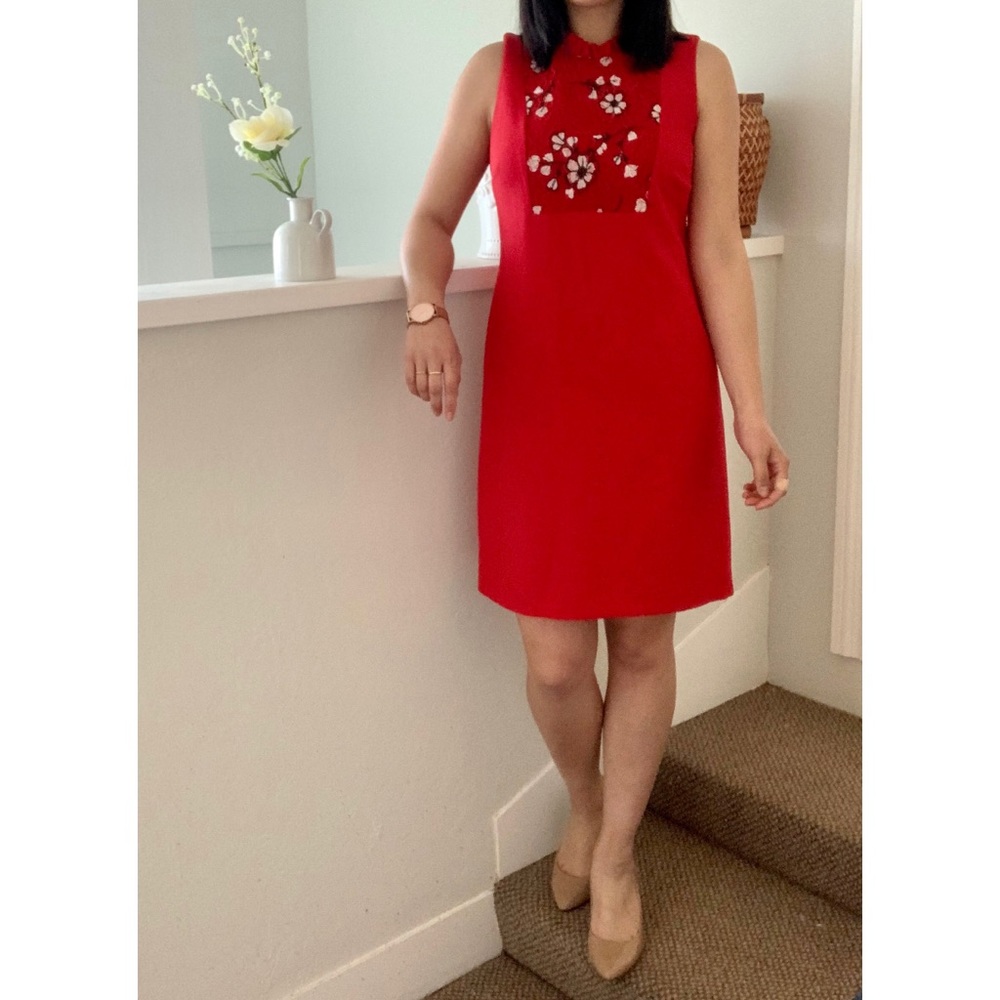 Karl Lagerfeld Shift Dress With Embroidered Lace